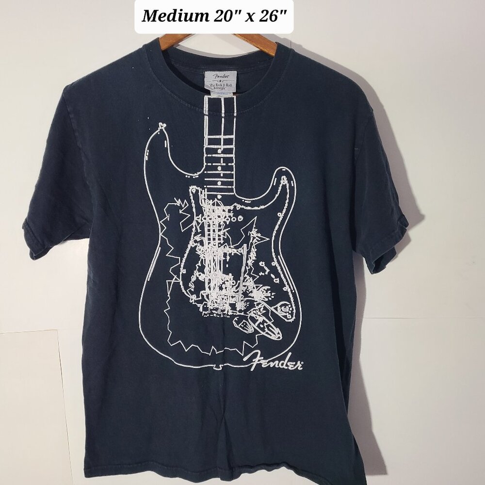 Fender Rock & Roll Lifestyles Black Medium Guitar T-Shirt